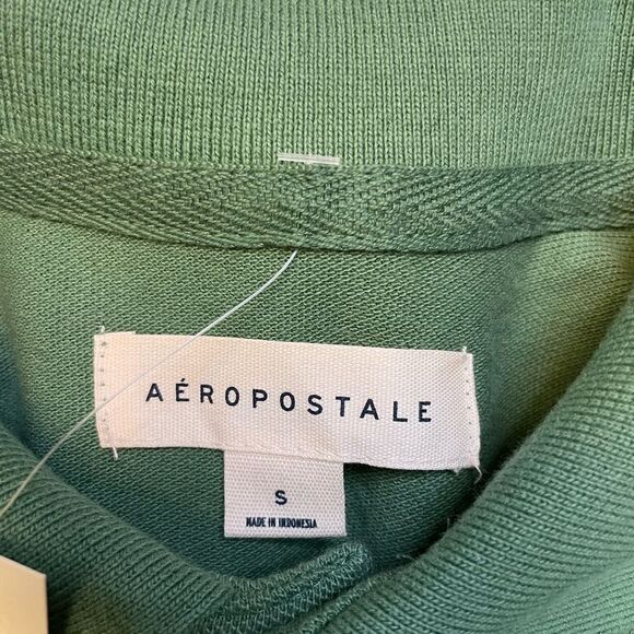 AEROPOSTALE Polo Shirt Men Small Green Short Sleeve NWT - Picture 3 of 5